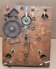 Antique 30 Hour Long Drop Wood Works Clock Movement for Parts