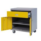 Tool Box Chest Cabinet Wheels Metal Rolling Auto Repair Storage Yellow w/Drawer