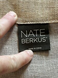 1 NATE BERKUS curtain panel rod pocket Ivory Tan light weight airy