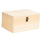 Extra Large Rectangle Unfinished Pine Wood Box Natural DIY 10.71x8x5.66 Inches