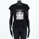 CELINE x CHRISTIAN MARCLAY 540$ Black Kimono Sleeve T-shirt - 'KABLOOSH' Print