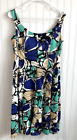 Nine West Dress Womens 8 Floral A-Line Boning Bodice Colorful Vacation Office