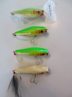 Lot Custom Hook R Lures Striper Striped Bass Wood Wooden Epoxied Lures Plugs