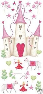 Princess CASTLE wall stickers BIG mural horse 21 decals 23x16 inches big