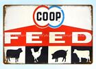 old reproductions for sale Coop Feed farm barn livestock metal tin sign