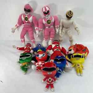 Mixed LOT of 12 Mighty Morphin Power Rangers Plush Toy Action Figures Samurai
