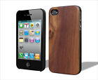 iPhone 4S/4 Handcrafted Real Walnut Wood Case Superior Grip