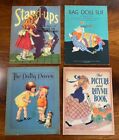 4 CHILDREN'S BOOKS 1934 ALICE IN WONDERLAND STAND-UPS PAPER DOLLS RAG DOLL SUE