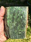 Feather River CA Nephrite Jade Variegated Green Chromium Dark Mottled Block