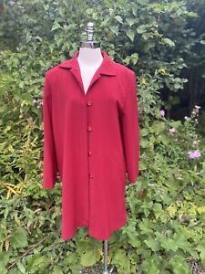 Womens Trench Car Coat Lipstick Red Water Repellent Lined e Gallery Size Large