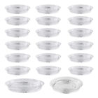20pcs Plant Saucer Clear Plastic Drip Trays Plate Dish 6