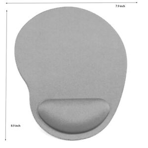 PC Non Slip Grey Mouse pad Ergonomic Comfortable Mat With Wrist Rest Support