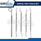 1 Set Dental Pick & Mirror Tools Sculpture Instrument Double End Oral Kit German