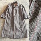 Vintage Tweed Wool Overcoat Men’s 46 L Top Coat Trench Mark Shale Joseph Abboud