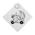 'Man On Mobility Scooter' Suction Cup Car Window Sign (CG00011413)