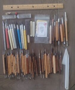 Porcelain/Ceramic Greenware Cleaning Tools (25 Items) and X-Acto Knives (10)