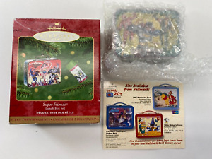 Hallmark Christmas Ornament Set Wonder Woman Super Friends Lunch Box NEW