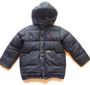 Polo By Ralph Lauren Quilted Down Puffer Jacket Blue youth Size 4T Solid