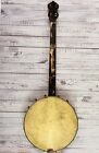 antique banjo wood/metal 4 string with open back project or restoration 33”