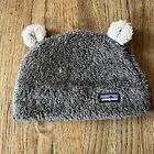 Patagonia Furry Friends Fleece Beanie Winter Hat - Grey 24m