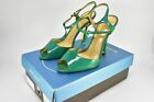 Nine West ankle strap high heels womens shoes size 7M - Green with box
