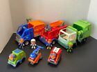 Blippi Lot Garbage Truck, Recycle Truck, Fire Truck, Figures With Mini Vihicles