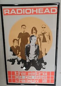Radiohead 1996 Chicago Concert Poster 11 X 17 Framed