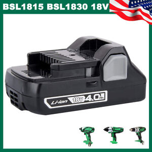 18V 4.0Ah Battery For Hitachi BSL1815 Li-ion BSL1815X BSL1830 BSL1815S BSL1830