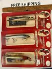 LOT OF 3 OLD SMITHWICK SPOONBILL ROGUE FISHING LURE 3 DIFFERENT COLORS NOS