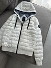 Men's CANADA GOOSE Sydney Hoody Quilted Down Puffer Jacket Black Label M White