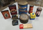 Vintage Personal, Household & Medical Products - Lot of 10 Vintage Tins & Boxes