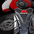 Real Carbon Fiber Customize Fuel Tank Pad+Gas Cap Cover 97-03 GSXR-600/750/1000 (For: 2003 GSXR600)