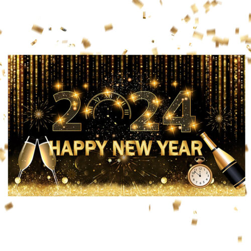 Happy New Year Tablecloth New Year Decoration 2024 Happy New Year Background