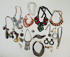 Big Lot Of Vintage To Now Jewelry Chunky Necklaces Brooches Earrings Bracelets