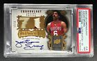 JULIUS ERVING PSA 7 2007 UD CHRONOLOGY STITCHES IN TIME JERSEY PATCH AUTO 12/15