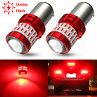 1157 LED Strobe Flashing Brake Stop Tail Parking Light Bulb Bright Red 2X Canbus (For: 2012 Kia Soul Plus Hatchback 4-Door 2.0L)