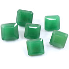 65.90 Ct Square Cut Certified Colombian Green Natural Emerald Gems Lot 6 pieces