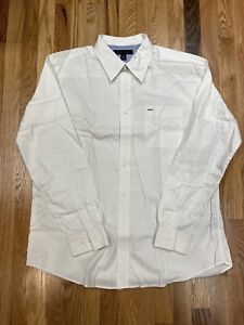 Tommy Hilfiger Men's Shirt White Size XL Long Sleeve Button Up Collared