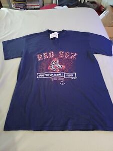 Boston Red Sox Majestic Blue Henley T-Shirt Size XL NWT