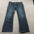 Guess Jeans Men's 33x30 Falcon Bootcut Button Fly Whiskers Blue Denim