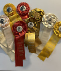 4H Horse Show 1970 1971 Yellow Red Ribbon Award - Lot of 9 - See Pics