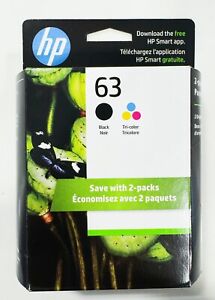 Genuine Ink Cartridge for HP 63 Black & Tri-Color 2-Pack