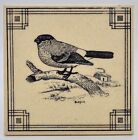 Victorian Tile Bullfinch English Birds Series Maw & Co Broseley Salop C1882