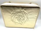 Lancome  Metallic Gold color Makeup Bag Case ~ 2022 limited Edition~ with Handle
