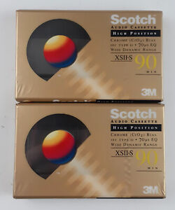 New ListingLot of 2 Scotch (3M) 90 Minute Blank Audio Cassette Tape High Position XSII-S