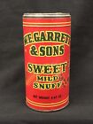 New ListingVintage W.E. Garrett & Sons Sweet Mild Stuff Tin Can With Label Factory Sealed