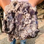 12.18lb Natural cubic Fluorite Crystal Cluster mineral sample healing