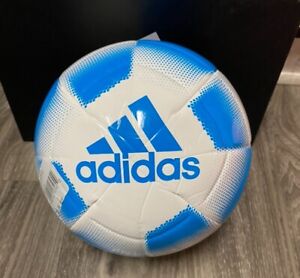 ADIDAS CLUB SOCCER BALL FOR GAME/ PRACTICE SIZE 4 AND 5 WHITE BLUE HT2458 1 BALL