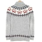 Vintage Nordic Norway Grey Jumper Sweater Knitted Norwegian Womens Size XXS