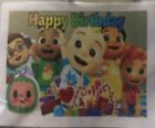 Happy Birthday Cocomelon Printed Canvas Banner  Party Backdrop Background 5x3